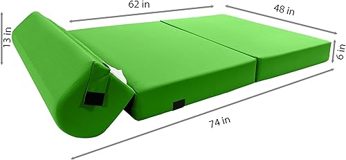 Miniatura 170 de Sofá cama plegable color gris de espuma, 6 pulgadas. Grosor x 32 pulgadas, ancho x 70 pulgadas. Cama de Invitados, cama plegable con espuma de alta