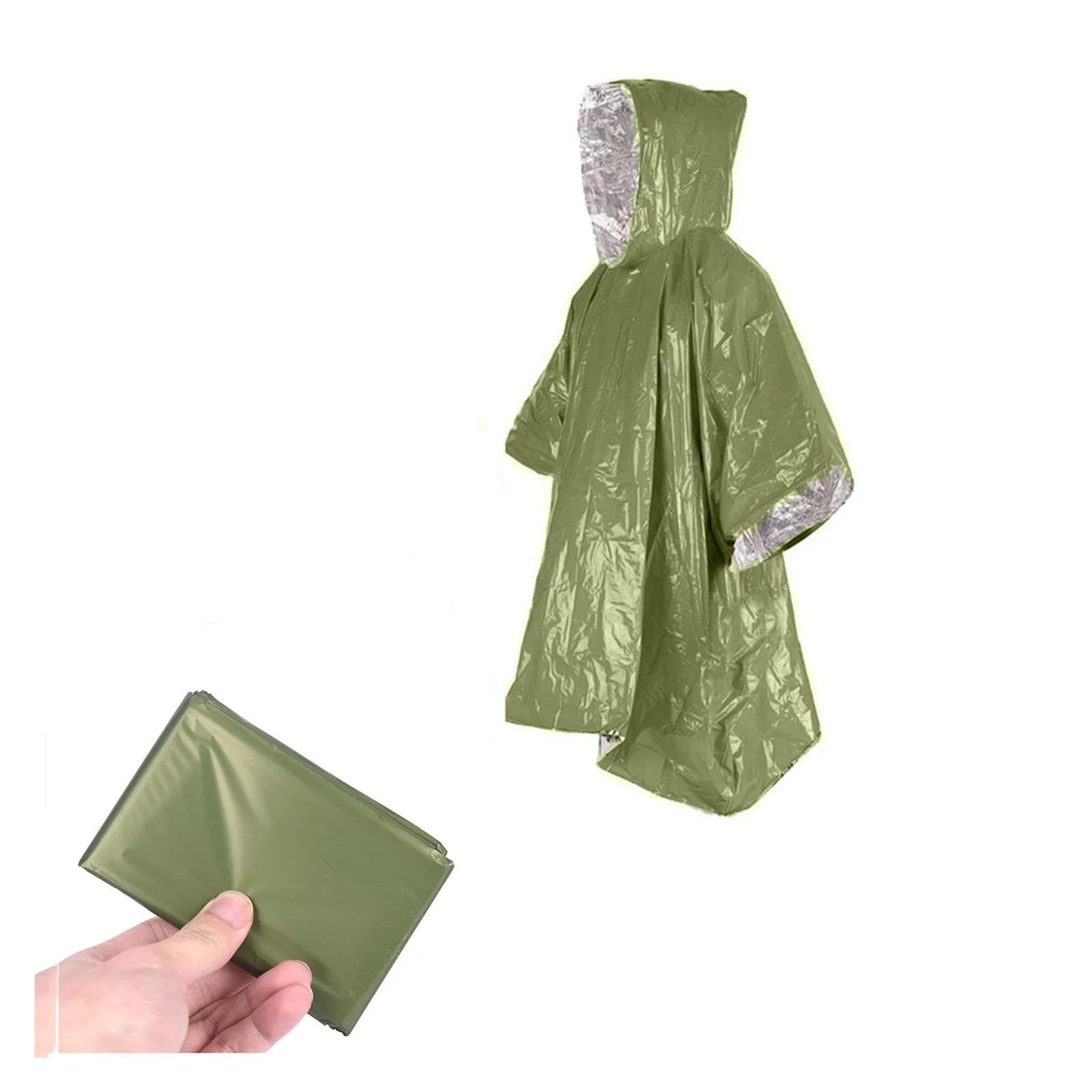 Genérico Poncho de Lluvia Supervivencia Térmico Impermeable Manta Espacial