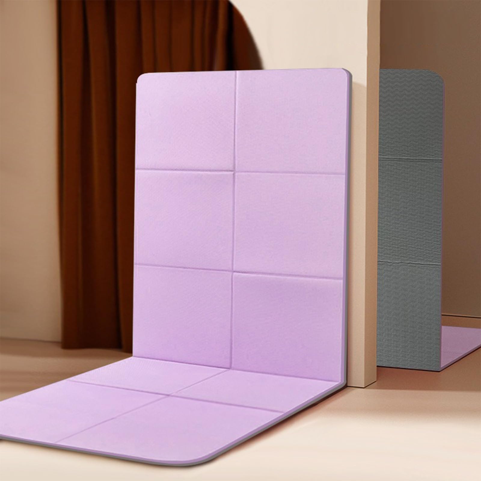 Esterilla Doblable Para Yoga Mat Antideslizante Y Ligera de Material Esterilla Entrenamiento EcolóGico ElastóMero TermopláStico for Pilates Estiramientos Hombre/Mujer