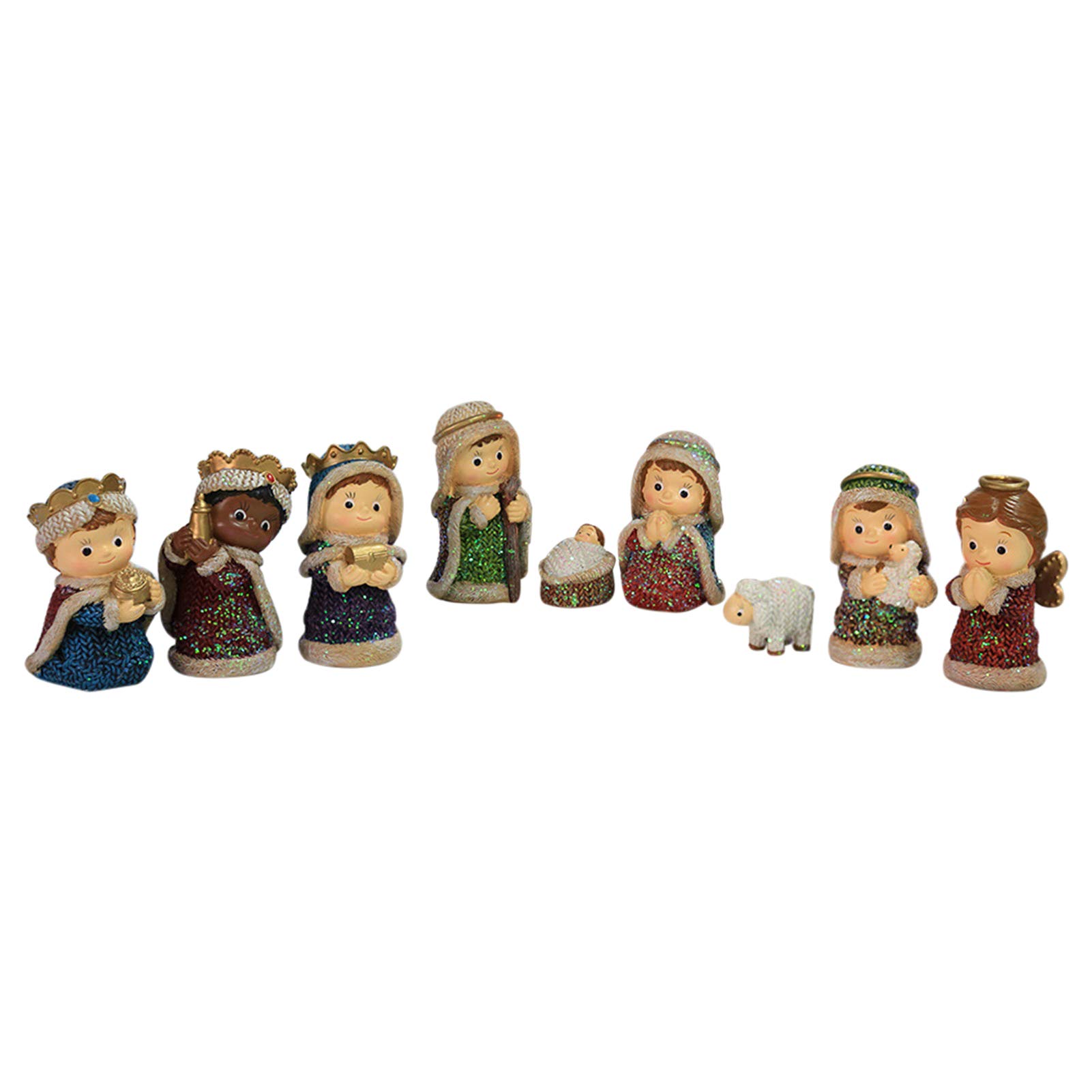 Buy LANGM 9 Piece Christmas Nativity Set, Handmade Christmas Nativity