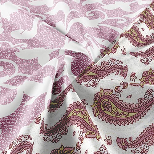 Image of Kuber Industries Blanket | Cotton Single Bed Dohar | Blanket for Home | Reversible AC Blanket for Travelling | Blanket for Summer | Blanket for Winters | Carry Print | Pink