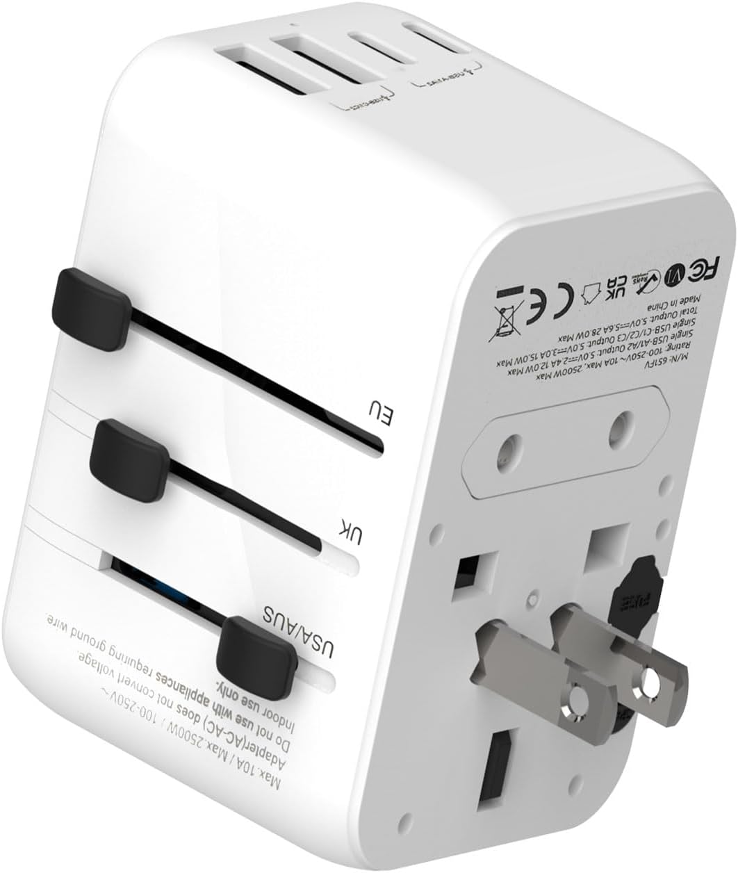 International Power Plug Adapter, Rmtbeeg Universal Travel Adapter with 3 USB-C … International Power Plug Adapter, Rmtbeeg Universal Travel Adapter with 3 USB-C …