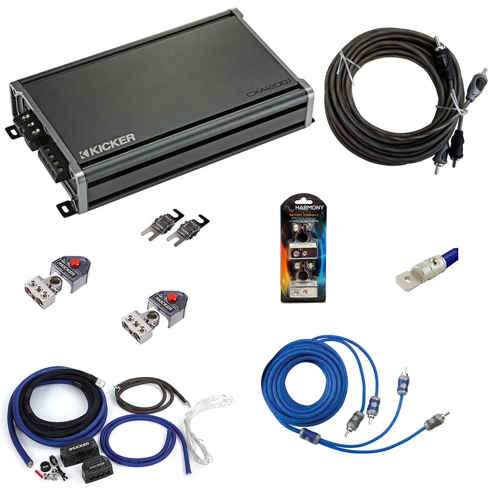 Amazon.com: Kicker 44KXA24001 Car Audio Sub Amp KXA2400.1 & 1/0 GA