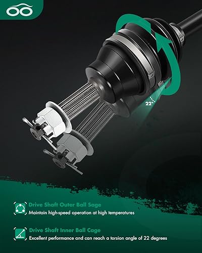 Vista 587 de SCITOO 1333081 1333947 Eje CV trasero izquierdo derecho para 2016-2020 para Polaris General 1000 2017-2020 para Polaris General 4 1000 2015-2018