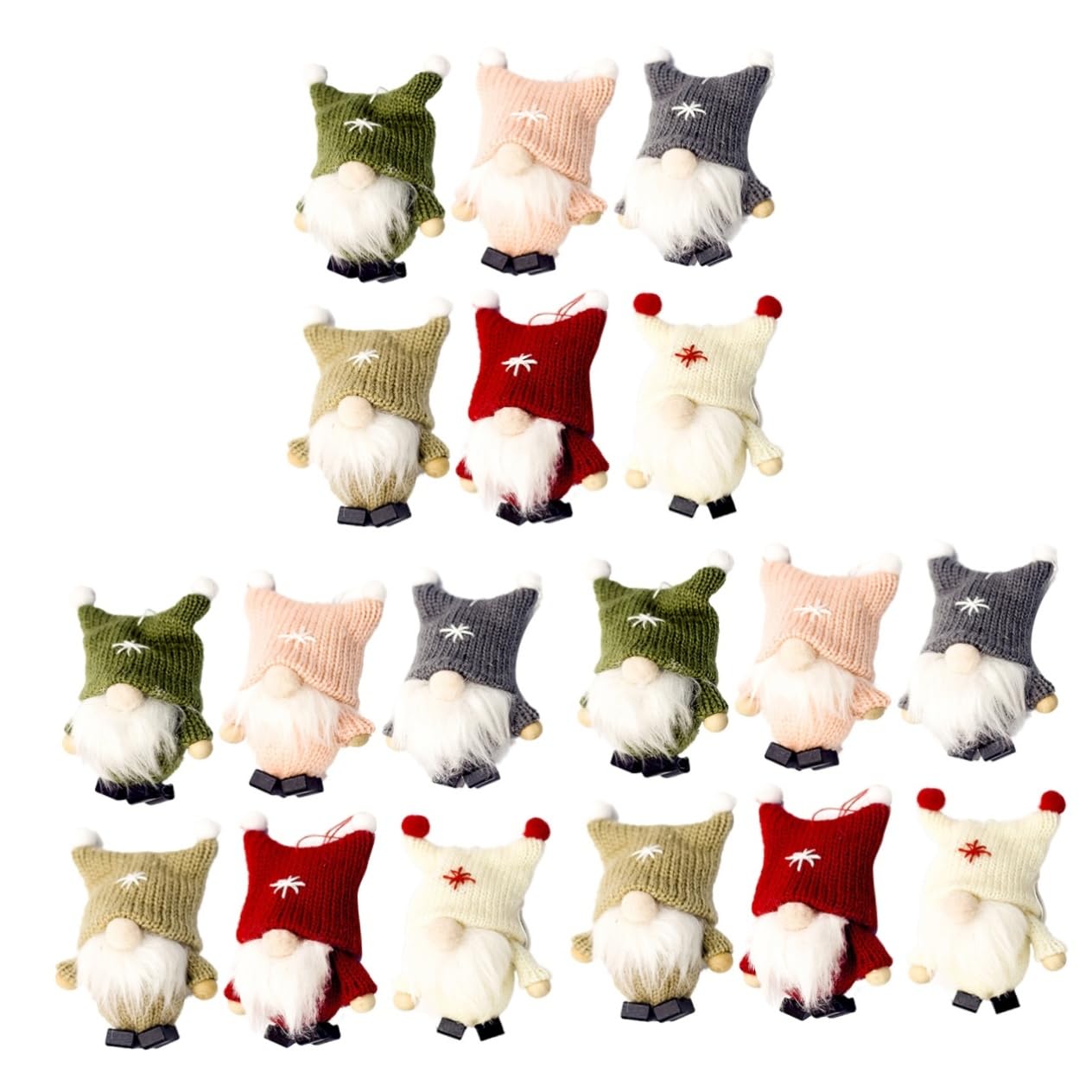 Cabilock 18 STK Weihnachtspuppe Zum Aufhängen Christbaumschmuck Anhänger Plüsch Skandinavischer Weihnachtselfe Handgemachtes Schwedisch Schwedische Zwerge Tomte Weihnachtsbaum Niedlich
