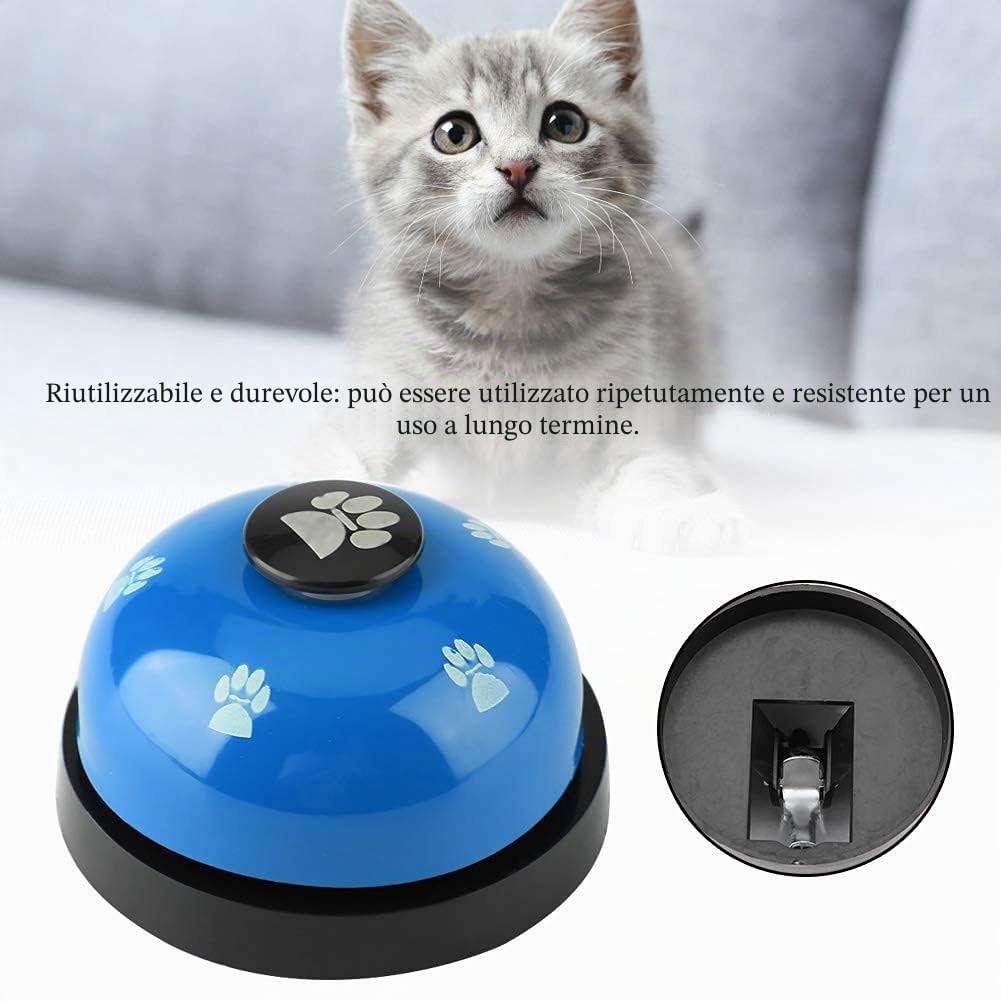 Campane di addestramento dell'animale Domestico, Ferro Robusto Resistente Durevole Simpatico Cartone Animato Campana del Cane Cucciolo di Cane Campane di addestramento vasino Doggy(Blu)