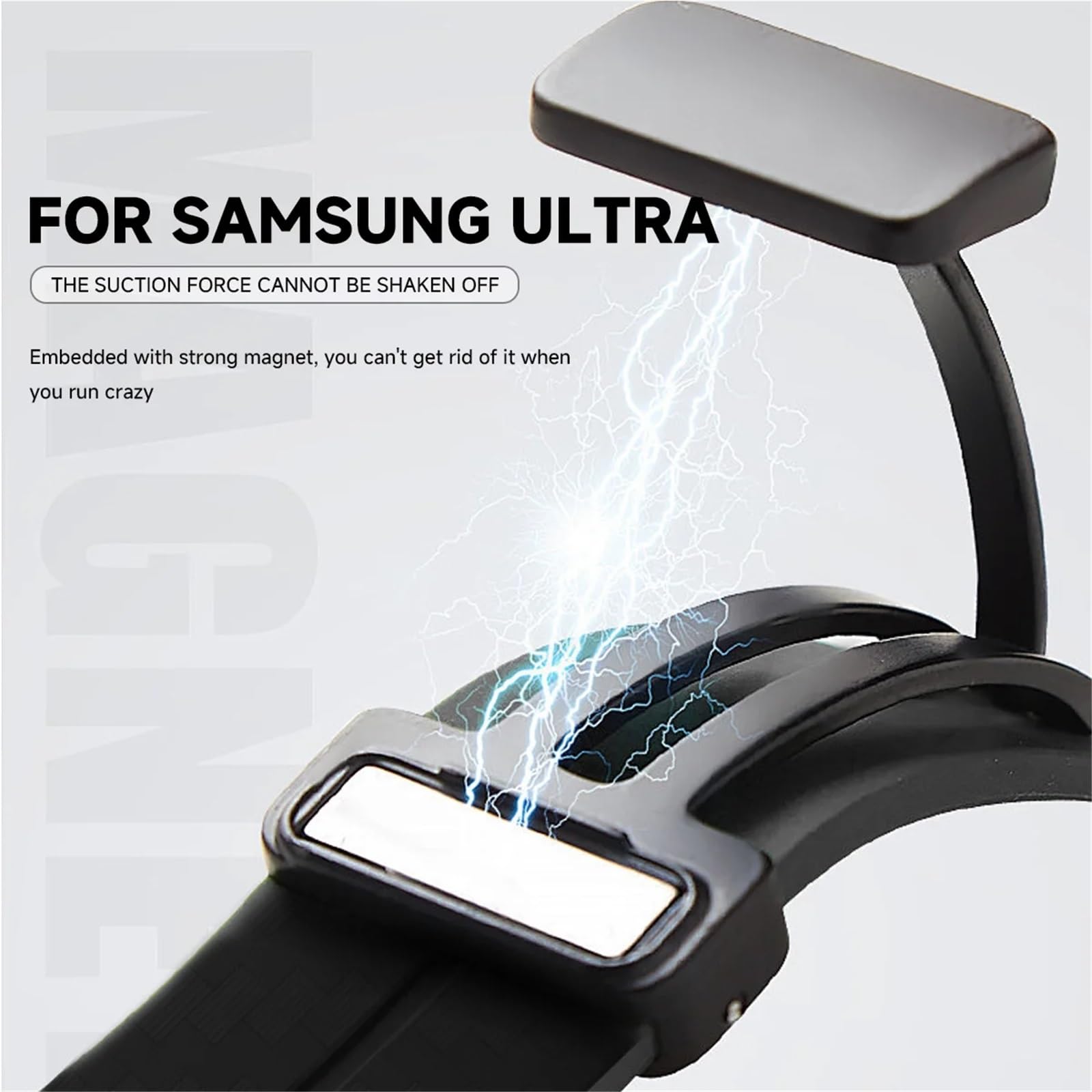 JDIME Cinturino con motivo in fibra di carbonio per Samsung Galaxy Watch 7 Ultra Cinturino con chiusura magnetica in silicone da 47 mm per braccialetto Galaxy Watch 7 Ultra