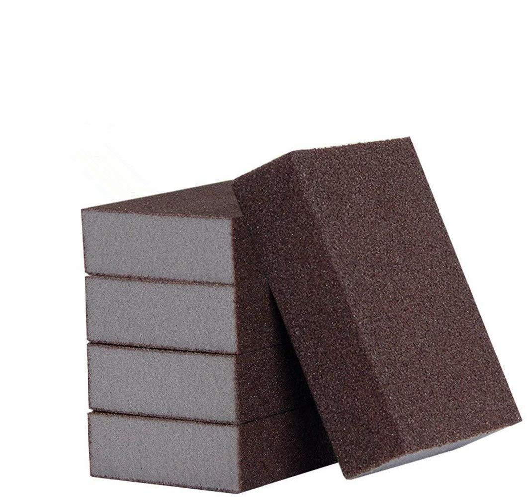 Akamas Brown Nano Emery Sponge,5Pcs Sponge Magic Eraser Brush Eraser Nano Silicon Carbide Descaling Home Kitchen Cleaning Sponge Cleaning Kitchen Rust Cleaning Tool