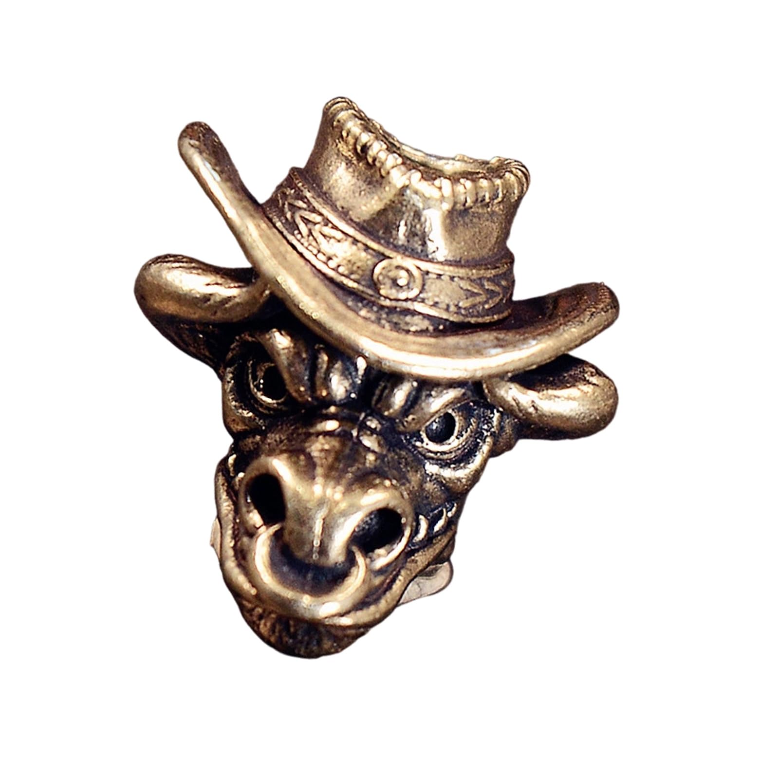 Msioytog Cattle Head Metal Pendant Charm for Keychains, Clothing Embellishment, Jewelry Crafting Retro Metal Cattle Head Charm Pendant