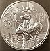 SOBEK Egyptian God high relief Art round New 3d Elemetal gator, 2 oz .999 silver