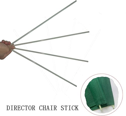 Miniatura 3 de Palillo de fibra de vidrio de repuesto para sillas de director, reemplazo duradero (2 pares de palos de silla de director)