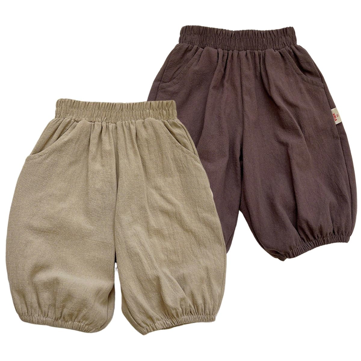 Pantalon bloomers bébé en coton lin léger et ample - 7