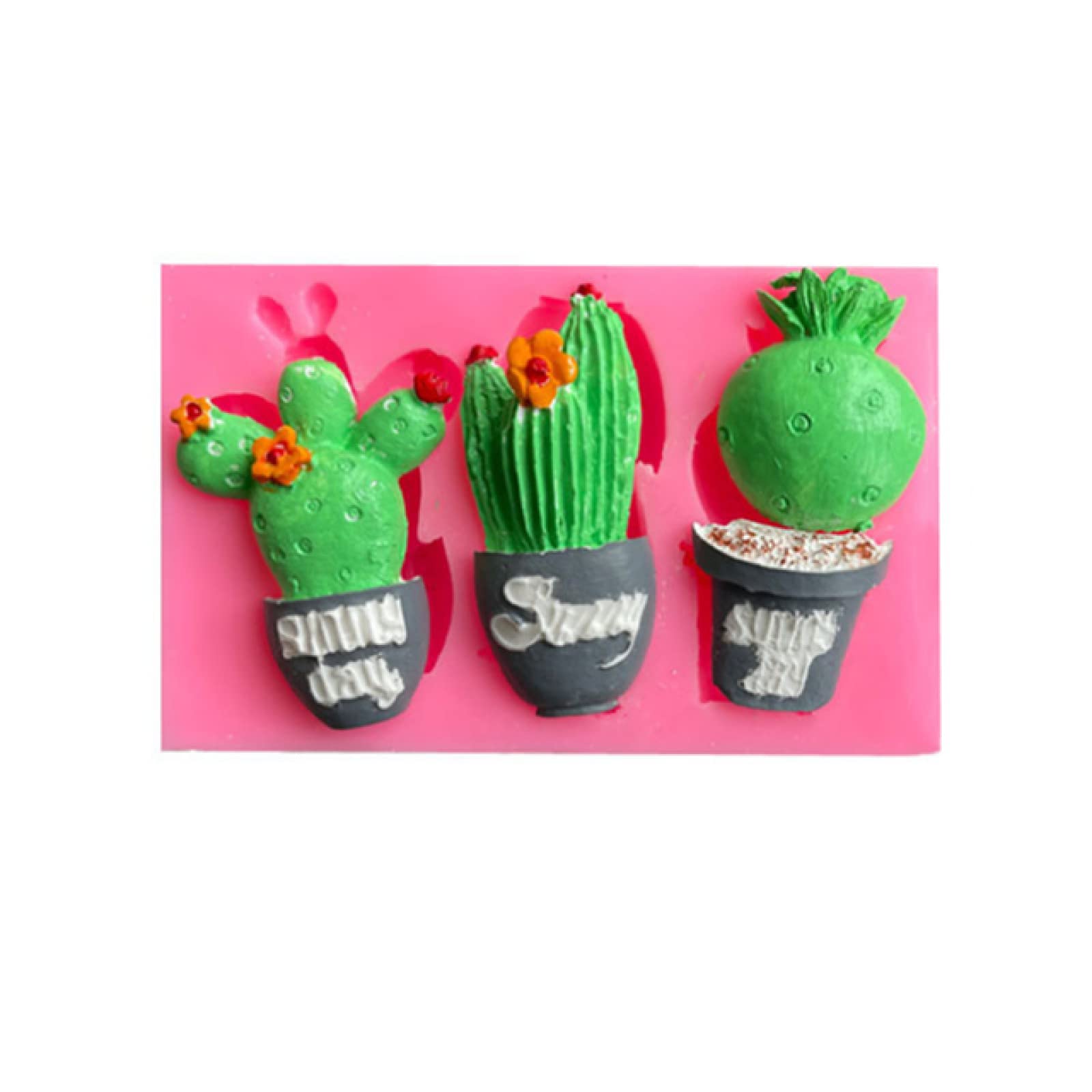 XMOLDNMS Stampo In Silicone Per Torta A Forma Di Cactus Succulento - Per Decorazioni, Cioccolato, Fondente, Pasta Di Zucchero - Resistente Al Calore (-40° A 230°C)