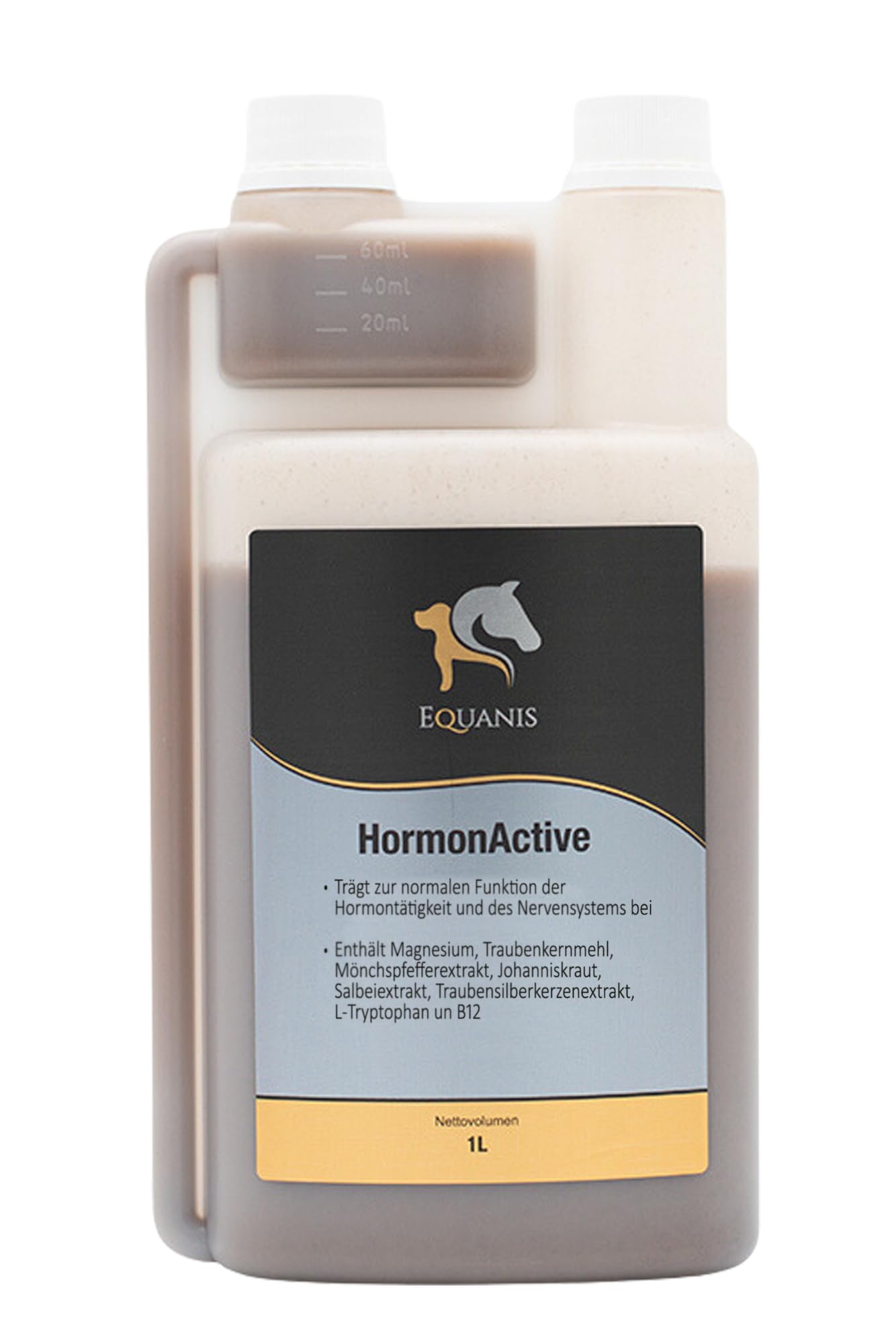 Equanis HormonActive - Natürliche Unterstützung mit Mönchspfeffer, Magnesium, Traubenkernmehl, Johanniskraut, Tryptophan, B12, Traubensilberkerzenextrakt und Salbei