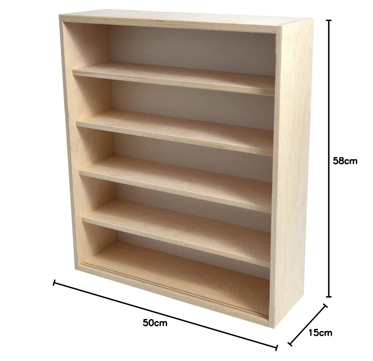 Alsino Vitrine für Sammelfiguren Vinyl Figuren Sammlervitrine - 50 cm Breit 58 cm Hoch 5 Fächer V-17.50 - aus Deutscher Holzmanufaktur - Setzkasten Holz - mit 2 Scheiben