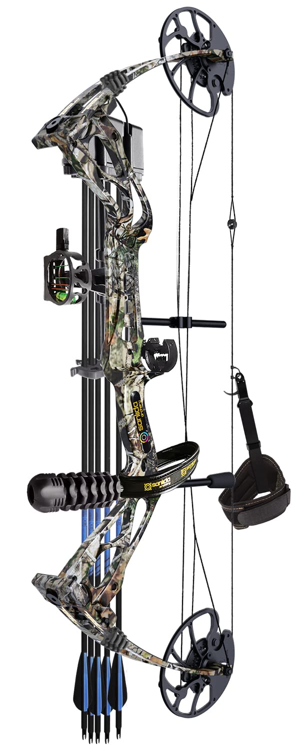 sanlidaArchery Dragon X8 RTH Compound Bow Package for Adults and Teens,18”-31” Draw Length,0-70 Lbs Weight,up to IBO 310 fps,No Press Needed,Limbs Made in USA,Limited Life-time Warranty