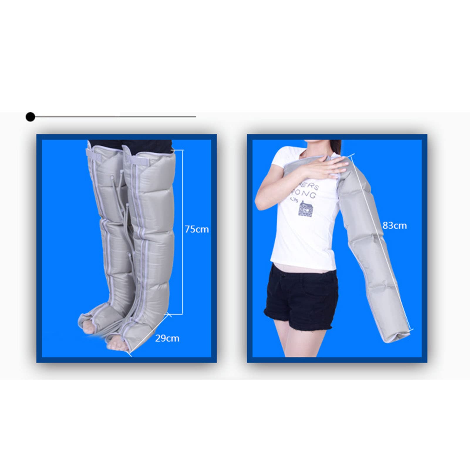 Massaggiatore Elettrico per Gambe a Compressione d'Aria, Fasce per Gambe, Massaggio per Piedi, Caviglie e Polpacci, massaggiatore per Tutto Il Corpo, pressoterapia elettrica, Assistenza Sanitaria, RI