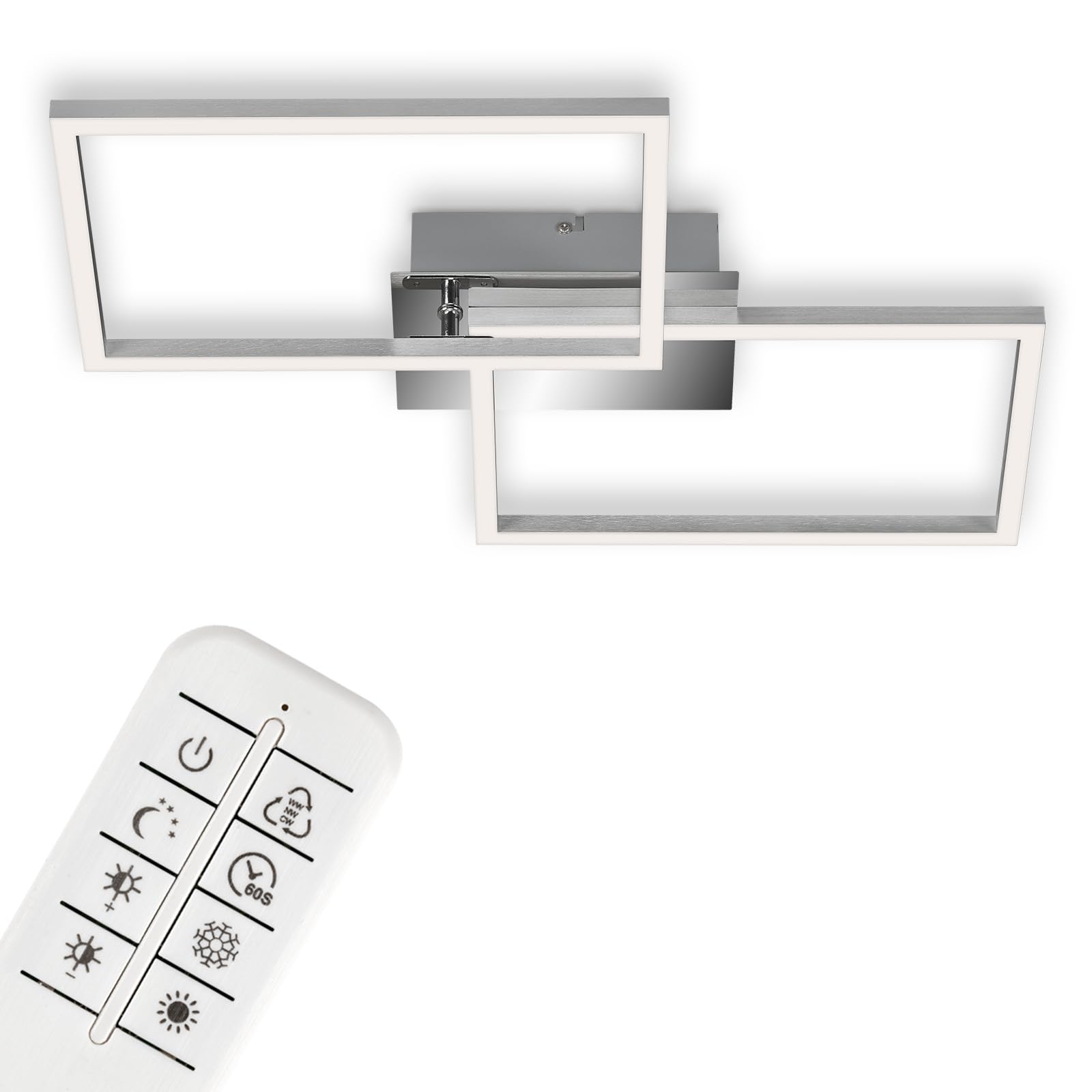 Briloner Chrome Aluminium 30W CCT LED Wall and Ceiling Light - Silver