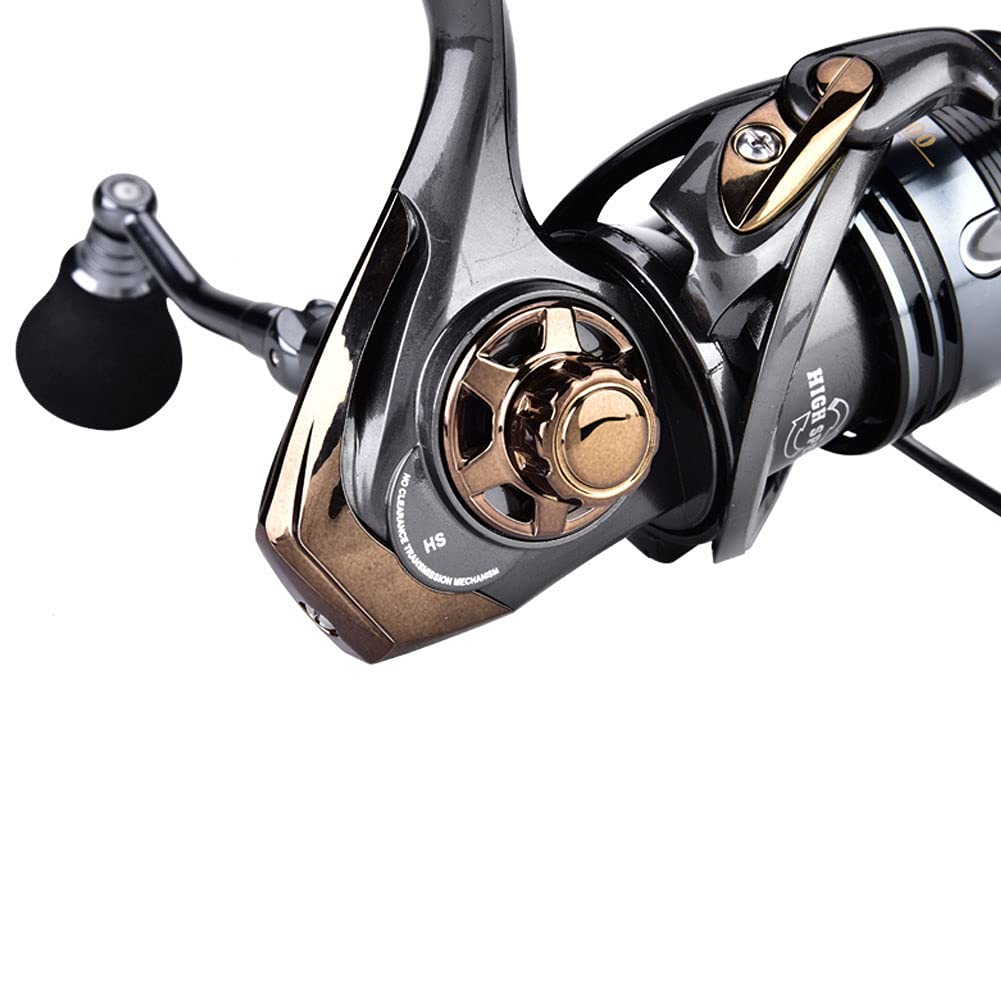 Deukio Carrete De Alta Velocidad para Pesca En Mar 7.1: 1 Juego De Carrete De Carrete Giratorio De Carrete, Ultraligero Carrete da Pesca Agua Dulce para Fundición Rápida(hs2000)