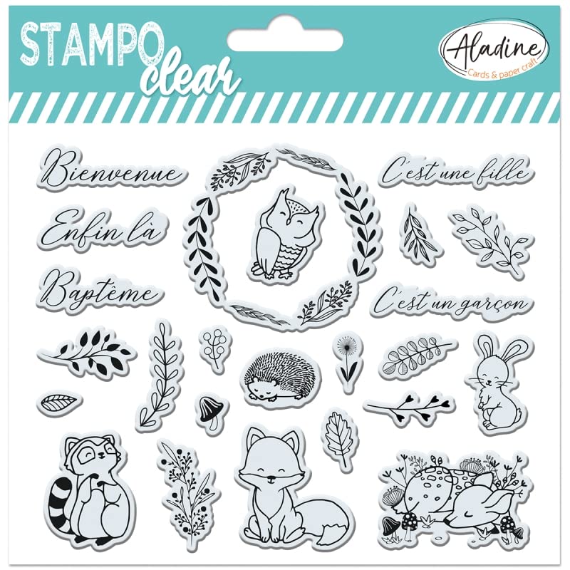 Aladine - Tampons Naissance - Tampons Transparents - Stampo Clear - 04237