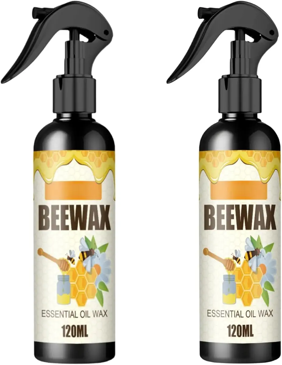 Iwotegen 2pcs Natural Micro-Molecularized Beeswax Spray, Beeswax Furniture Polish and Cleaner, Original Beeswax Furniture Polish, Beeswax Spray Cleaner, Furniture Polish Spray