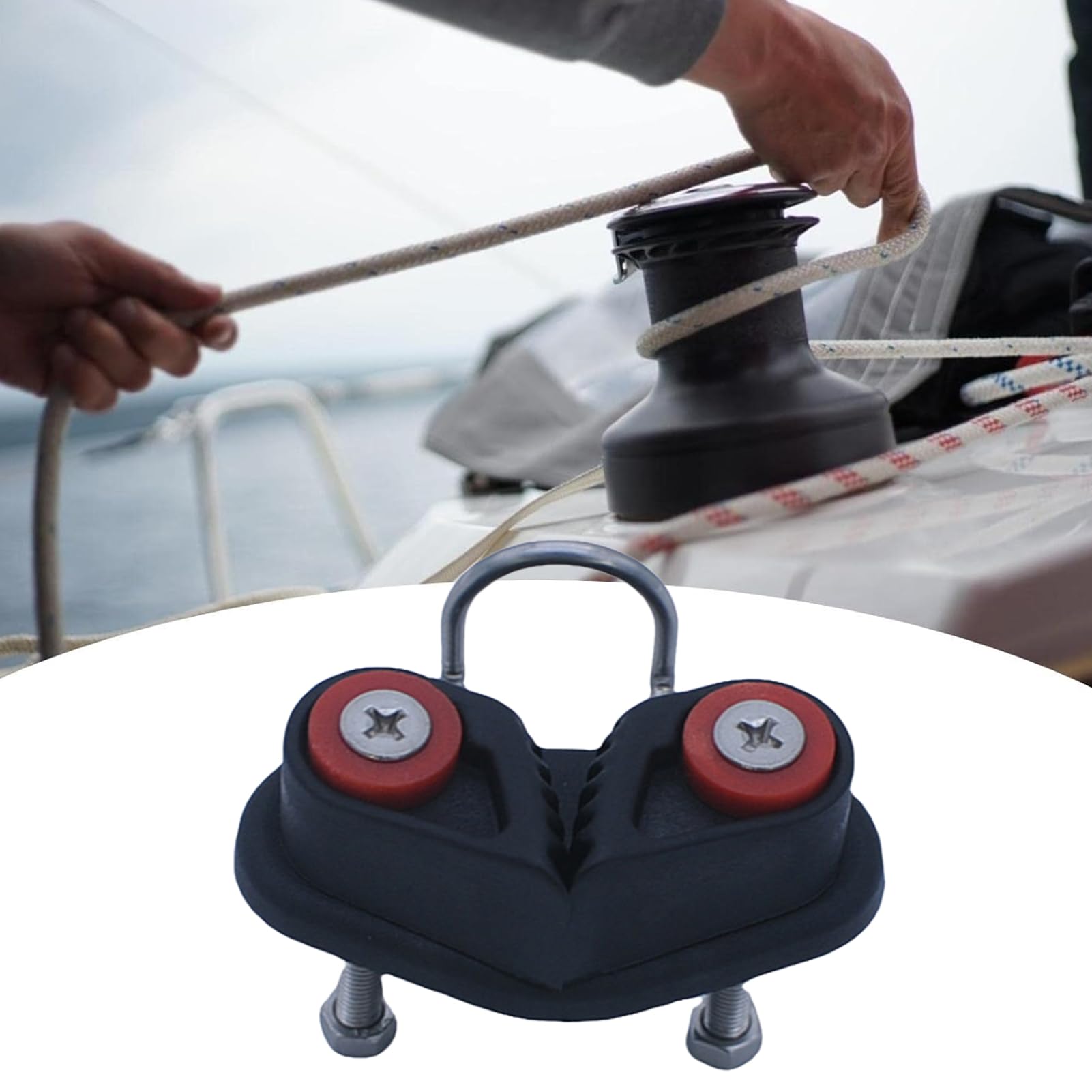 Cramponi per camme fitness – Materiale di serraggio per corda in nylon da 8 cm, sistema di bloccaggio della linea kayak resistente all'usura | Tocco nero portatile per regolazioni di navigazione