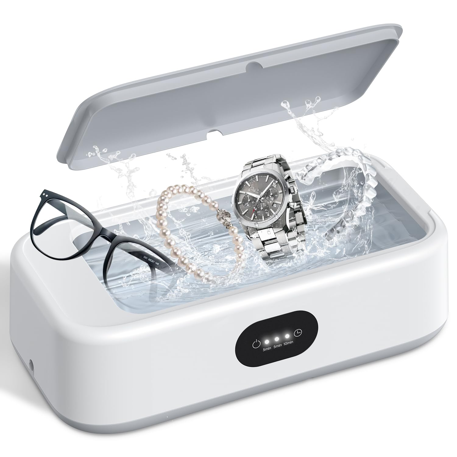 Photo 1 of *** SEE COMMENTS** Ultrasonic Jewelry Cleaner, 49KHz Ultrasonic Cleaner for Rings, Eyeglass, Watch Strap, Dentures, Jewelry Cleaner Ultrasonic Machine with 3 Cleaning Modes, 304 Stainless Steel Tank
