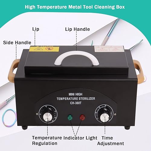 Miniatura 2 de Esterilizador para herramientas de uñas, limpieza de metales de alta temperatura, equipo de tatuaje de 2 litros, alta temperatura para spa,
