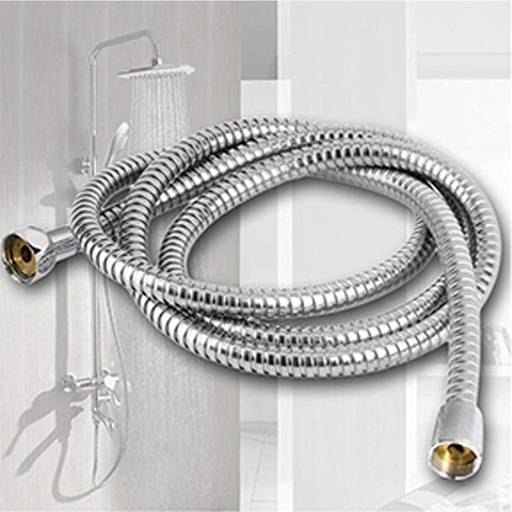 Tubo Doccia Antipiega,Tubo Doccia in Acciaio Inox, Sostituzione del Tubo Flessibile della Testa del Tubo Flessibile della Doccia in Acciaio Inossidabile(Silver,1.5M)