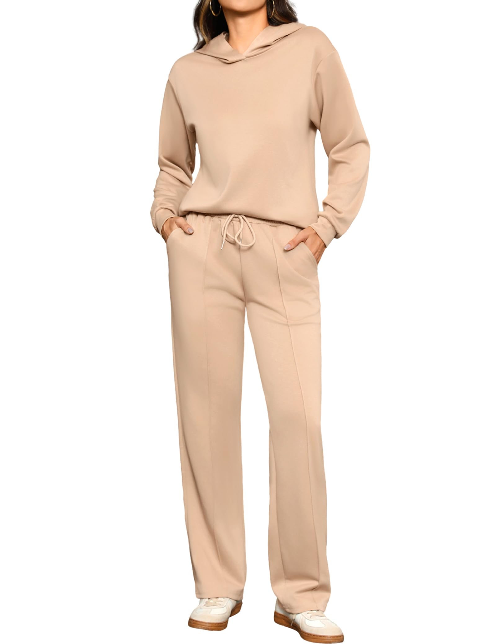 Totatuit Jogginganzug Damen Trainingsanzug Set Tracksuit Langarm Freizeitanzug Einfarbig Sportanzug Frühling Herbst
