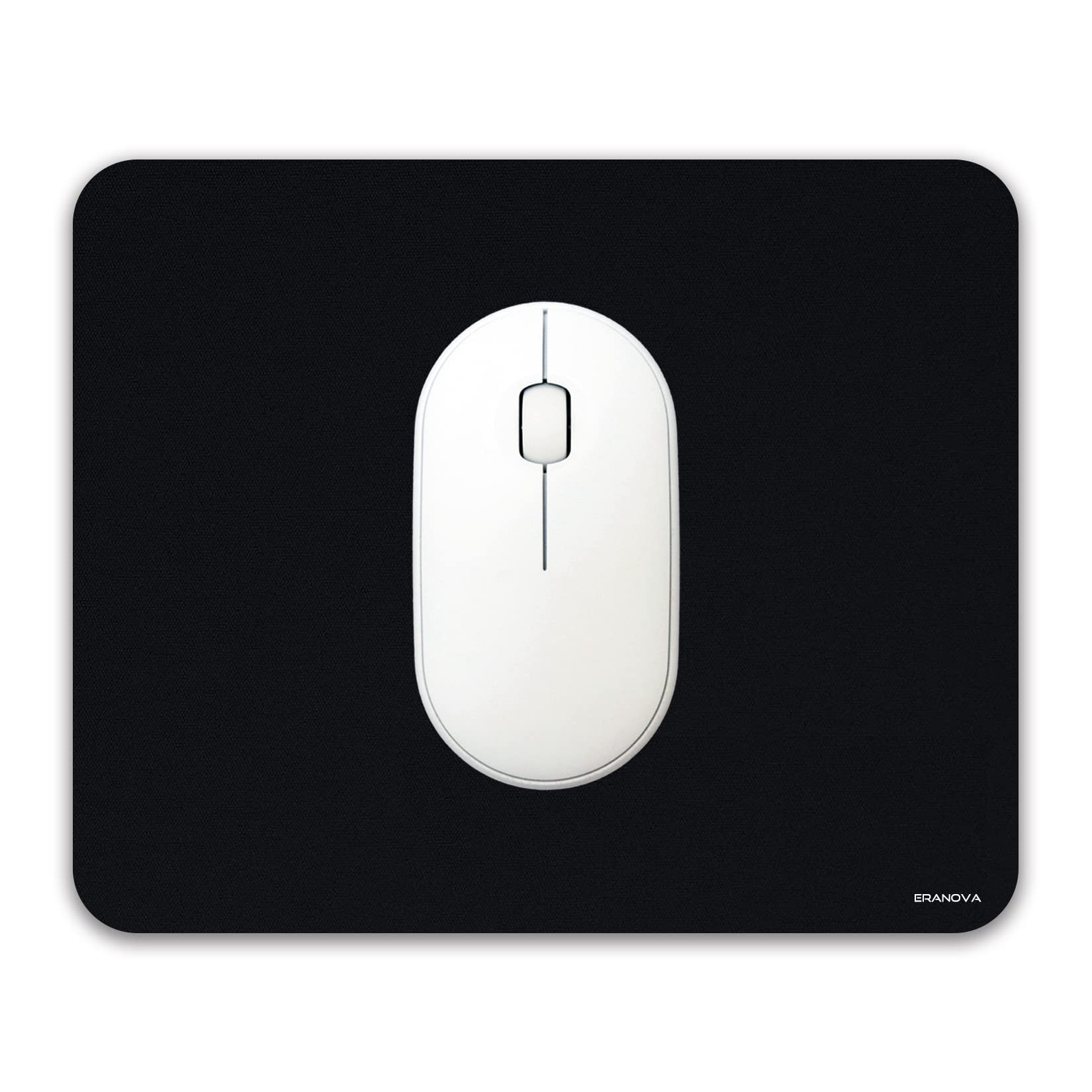 Mouse Pad Portable Ultra Thick Non-Slip Base Washable Medium Mousepad for Optical, Laser, Wired, Wireless Mouse Home Office Black Mouse Mat for PC Laptop