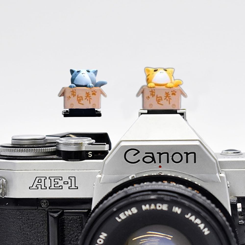 ZOSTLAND Adorable SLR Camera Hot Shoe Boot Cover Cap,Box Shoe Protector,Compatible with Sony Fuji Canon Nikon Pentax Leical. (2pcs Cat)-image-23