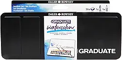 DALER ROWNEY Graduate Watercolor Aquarela em Pastilha com Estojo 36 Cores