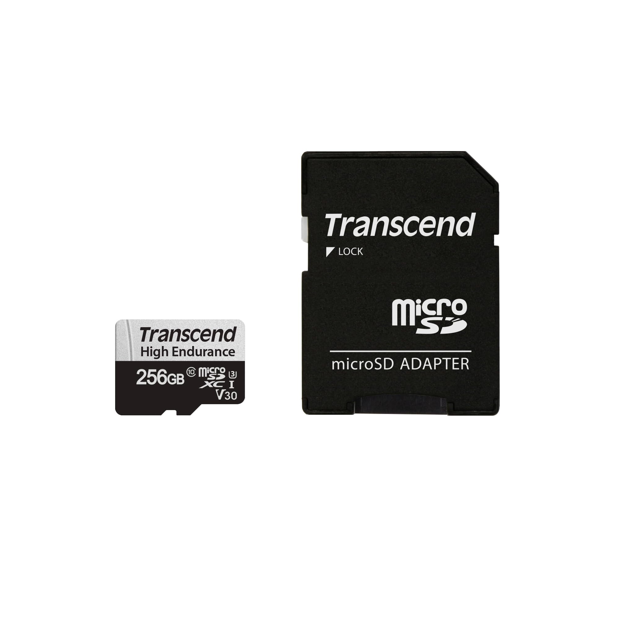 Transcend 256GB 350V, Micro SD, Memory Card, U3, Full HD, Up to 100MB/s, for Camera and Drones - TS256GUSD350V