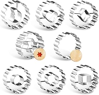 O-Kinee Lot de 8 Emporte Piece Patisserie, Noël Moule Biscuit, Emporte-pièces en Acier Inoxydable pour Gâteau Fondant Biscuit Cookie Pâtisserie