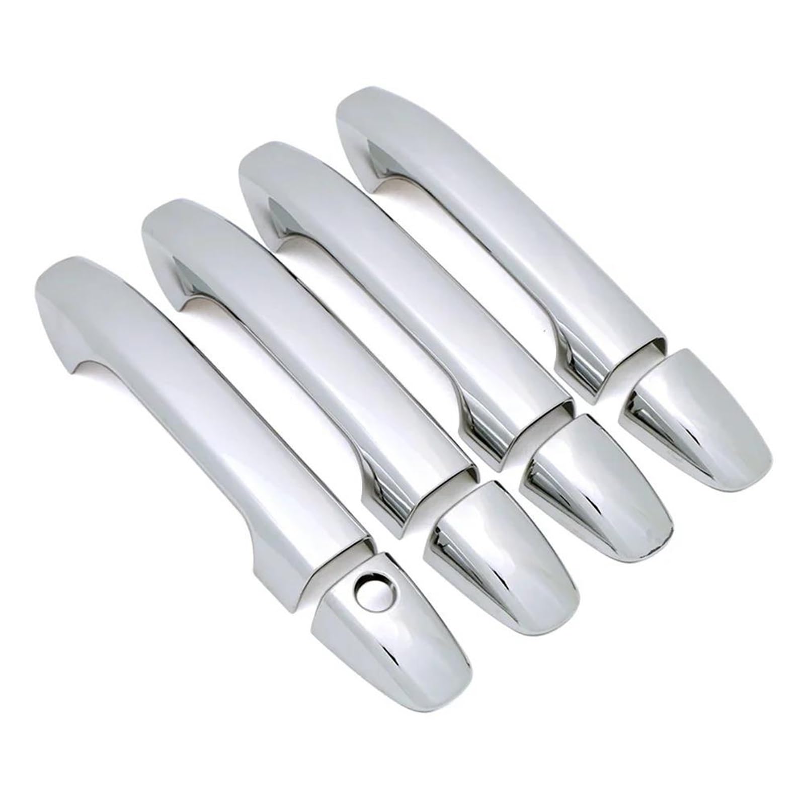 ZAPORA Car Exterior Side Door Handle Bowl Cover Trim Chrome Garnish Sticker for Benz for Vito W447 V-Class 2014 2021(Style A)