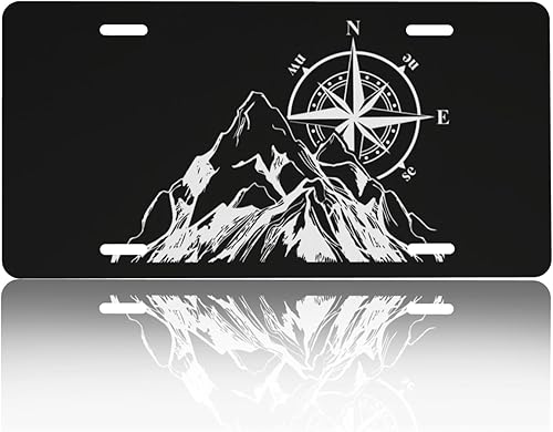 Miniatura 24 de Cubierta de placa frontal – Accesorio de metal para auto de aluminio, etiqueta de tocador novedosa resistente al óxido para hombres y mujeres, 6x12
