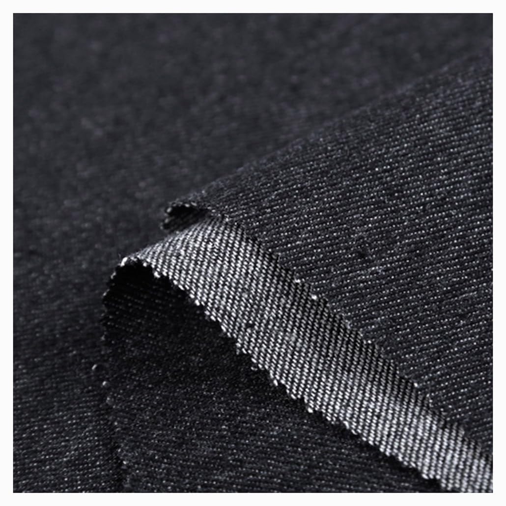 150 Cm De Ancho Algodón Tela Vaquera Chaqueta Ligera Y Duradera Falda Vaqueros Ropa Informal Bolsa Tela De Retazos Cojín Decoración Del Hogar Ade(Black,10x1.5M)