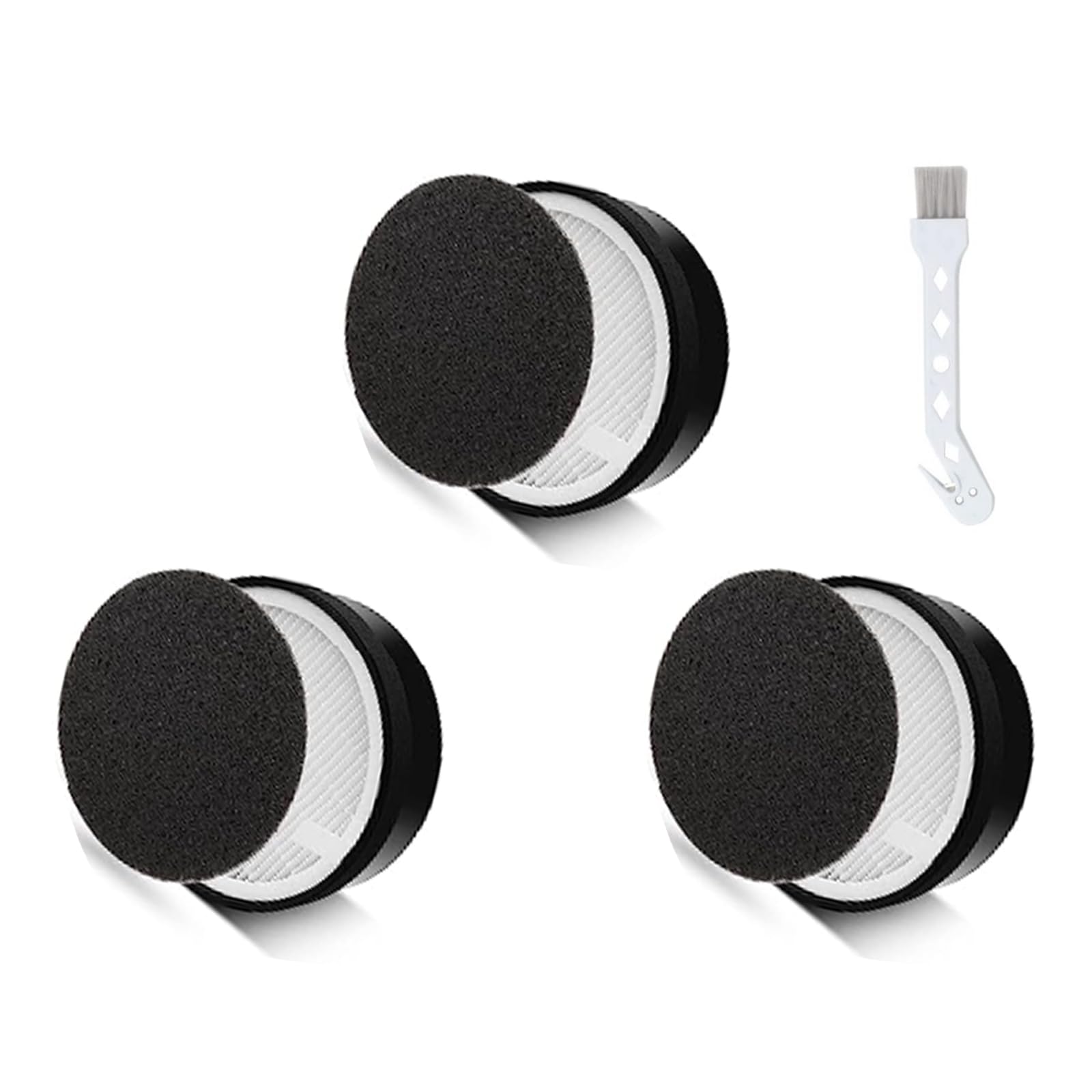 Roeoder3 Pack LV-H132-RF Replacement Filter for LEVOIT LV-H132 Filter Replacement, 3-in-1 H13 True HEPA and Activated Carbon Filter Replacement with 2 Brush