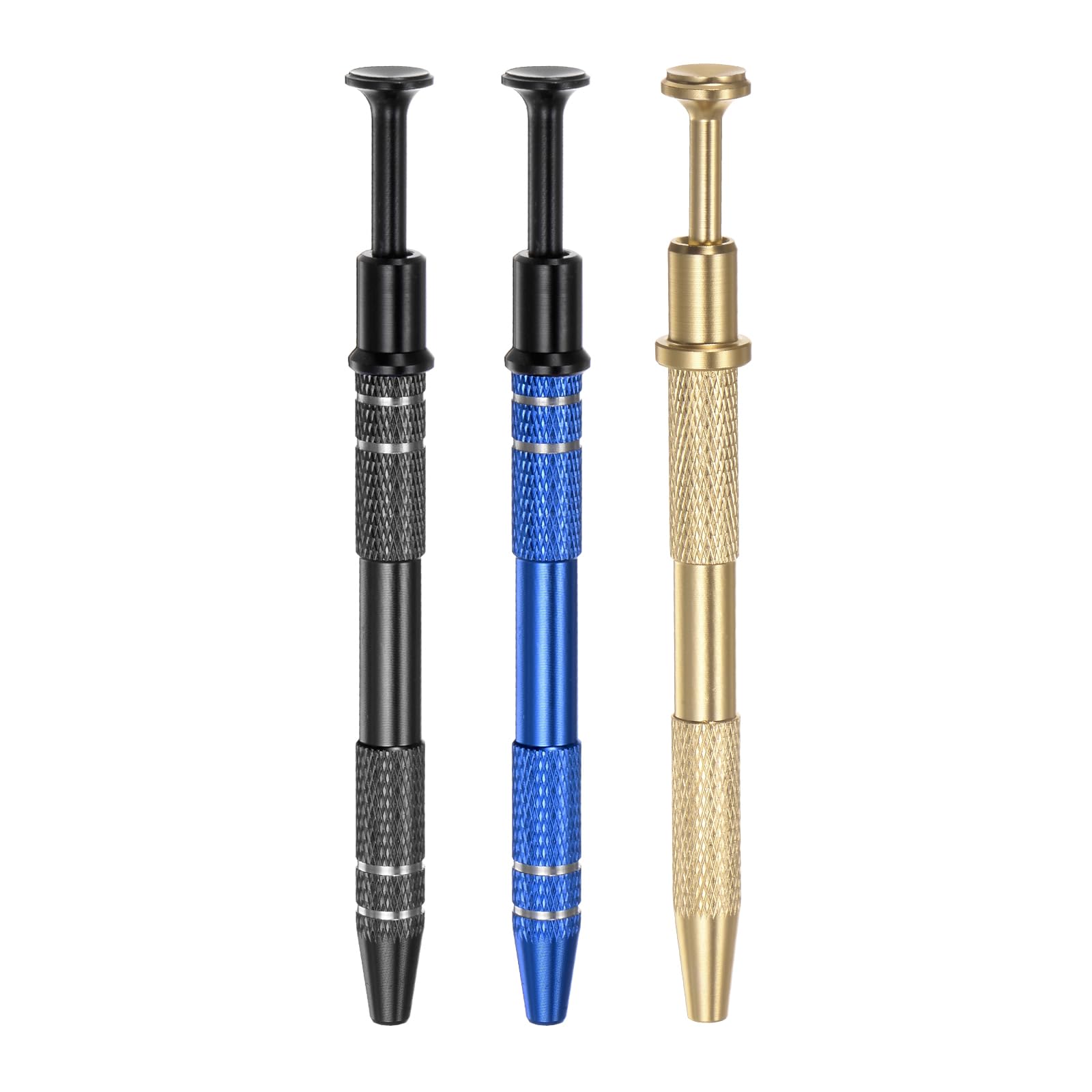 3Pcs 4-Claw Pick Up Tool Piercing Ball Grabber Stainless Steel Jeweler's Pick Up Tool 4 Prongs Grabber for IC Chip Electronic Components Parts Nails Clamping