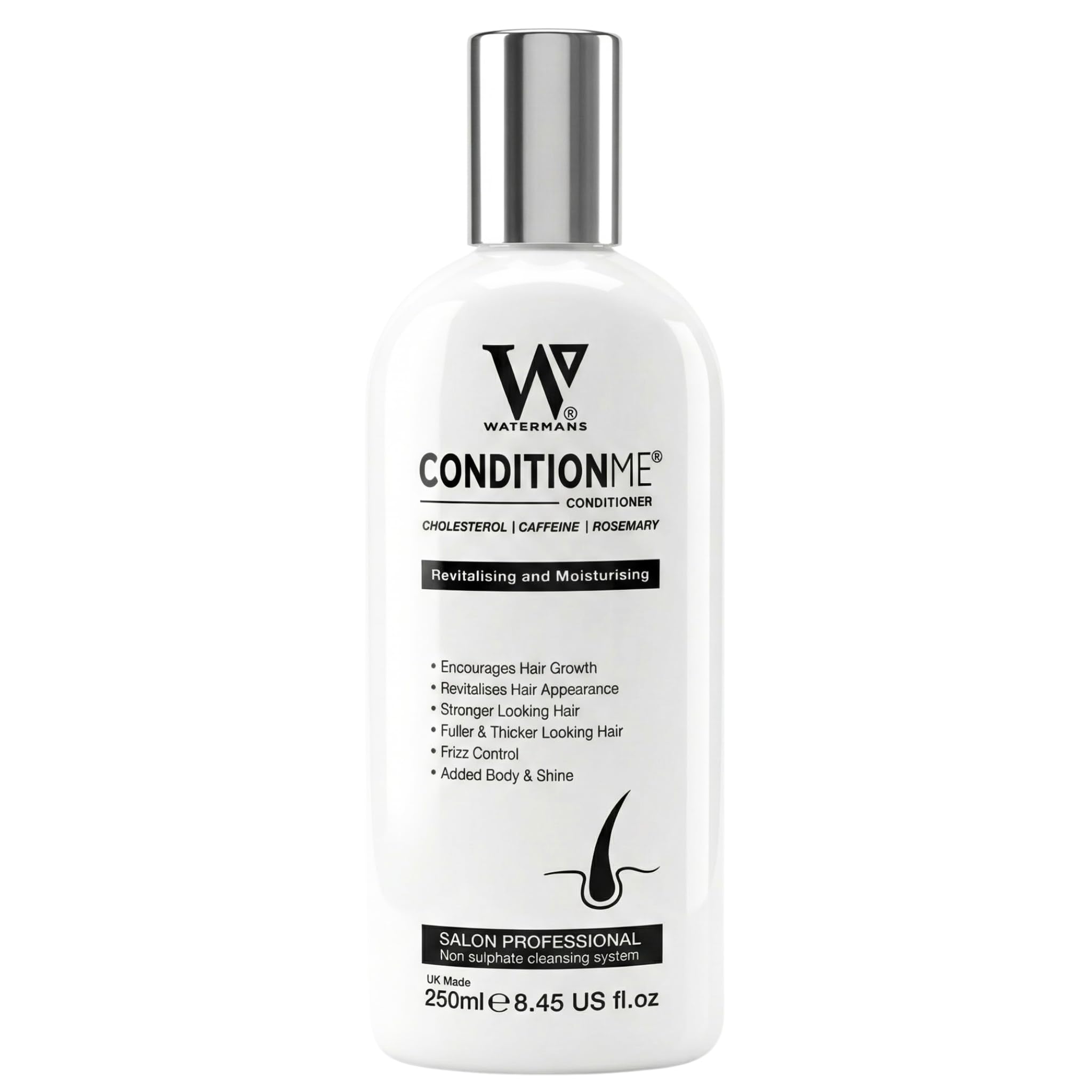 Watermans Hair Growth Conditioner - with Niacinamide, Shea Butter, and Rosemary - Suitable for All Hair Types Including Afro - Nourishing Treatment for Dry & Damaged Hair