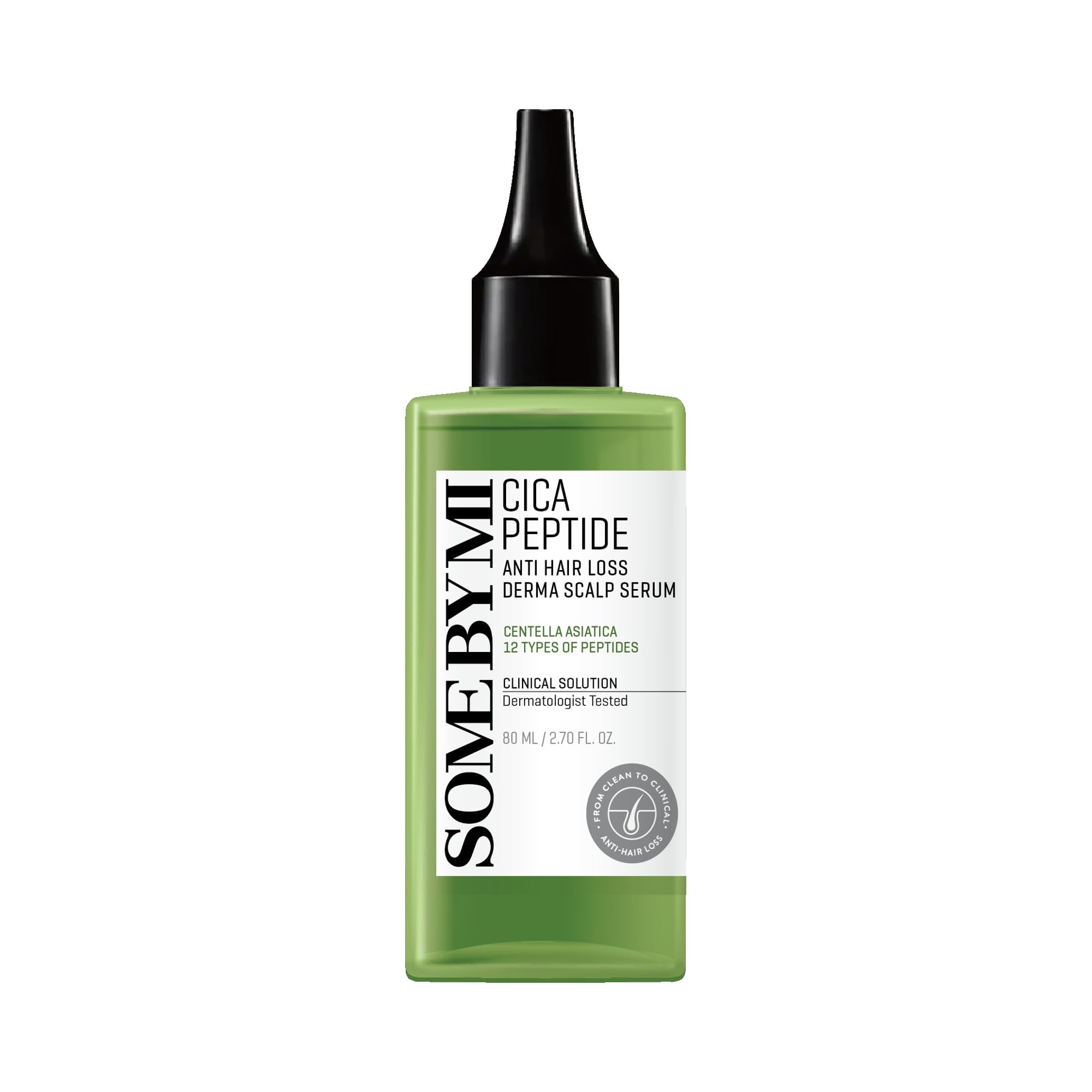 SOME BY MI Cica Peptide Anti Hair Loss Derma Scalp Serum 2.7 fl oz– No Wash Scalp Treatment for Thinning Hair & Sensitive Scalp – Soothing, Hydrating Hair Growth Care Korean Haircare