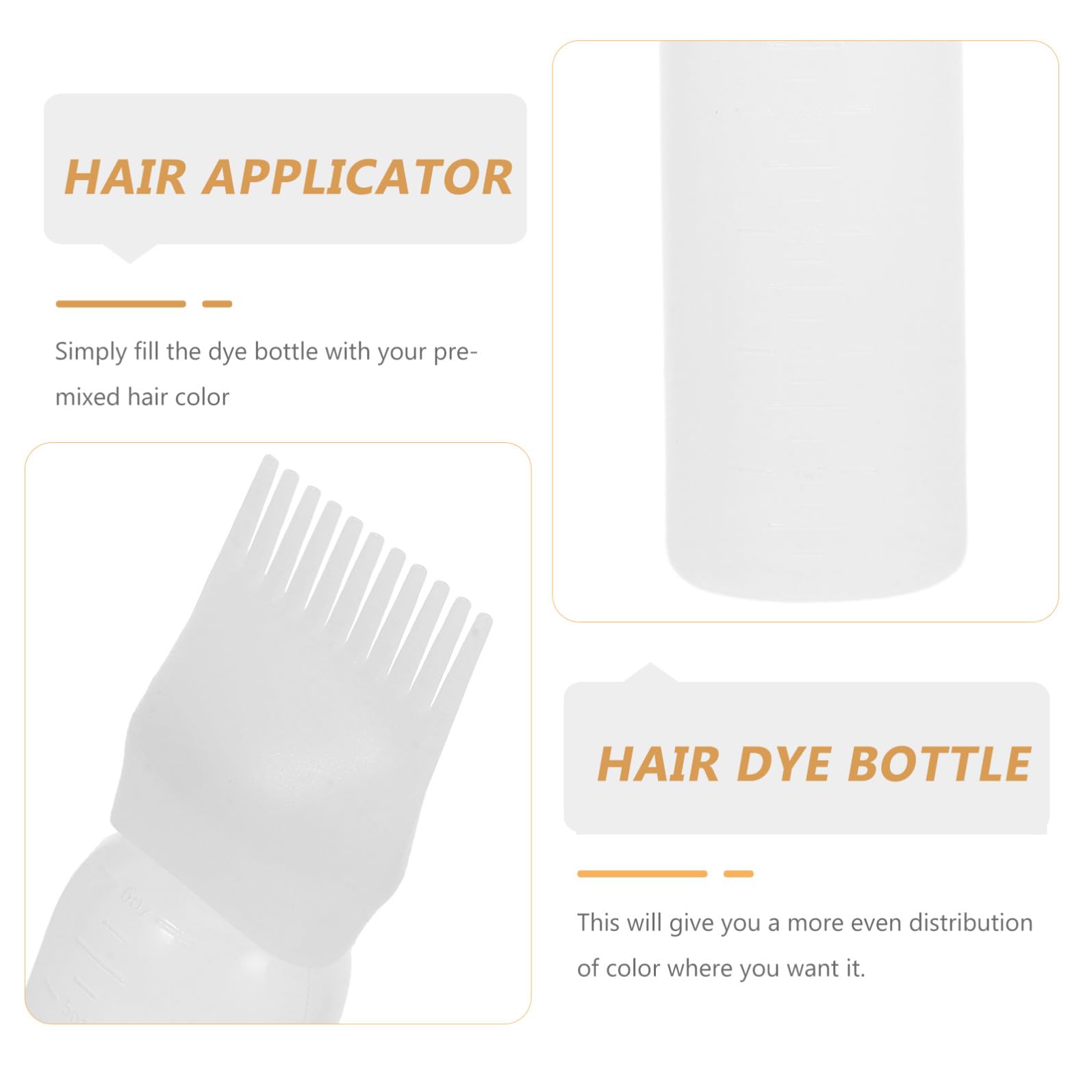 3 Stück Haarfärbemittel mit Kamm Applikator, 120ml, ABS
