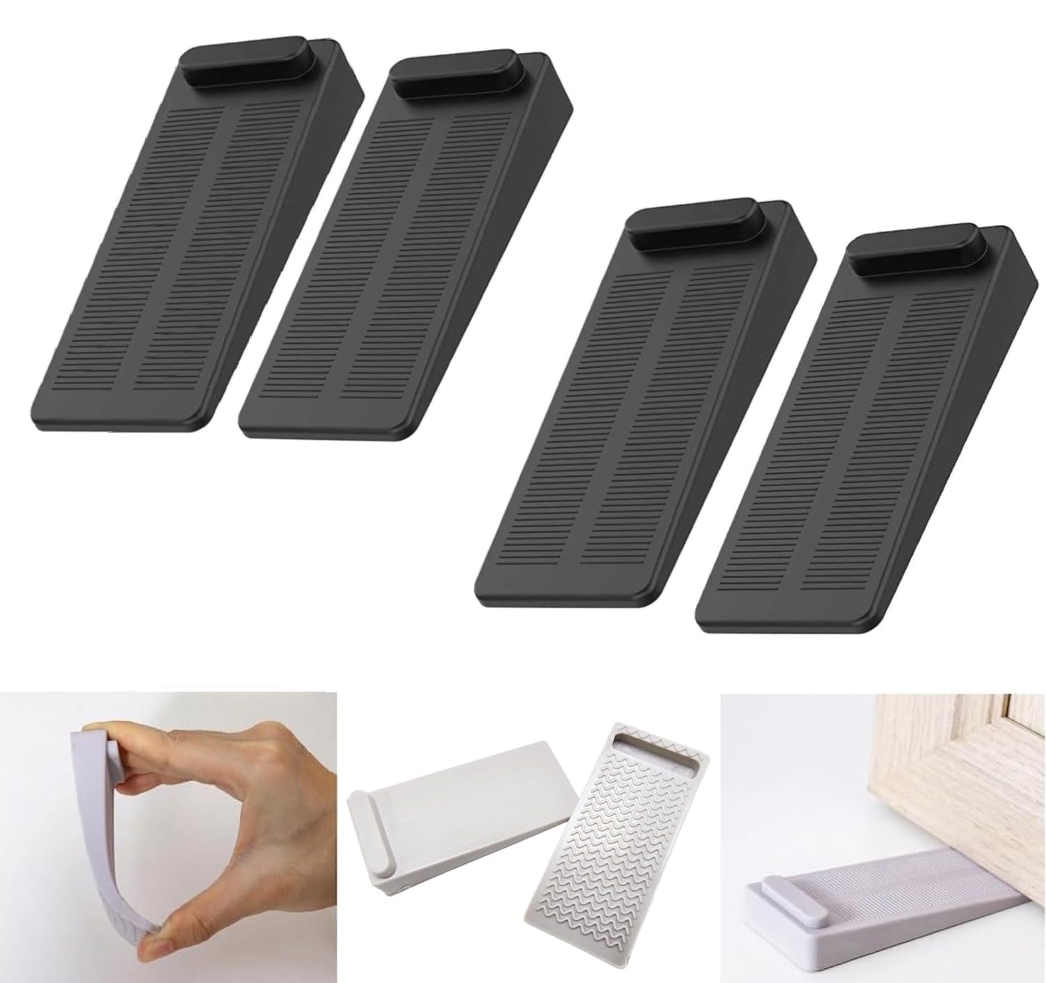 Prostuff.in® New Stackable Non-Slip Block Wedge Doorstops Anti-Collision Door Stop Stoppers for All Types of Floor Home Office Door Safety Protection Multicolor 4 Pcs (B0CVTZPYGG) Amazon Price History, Amazon Price Tracker