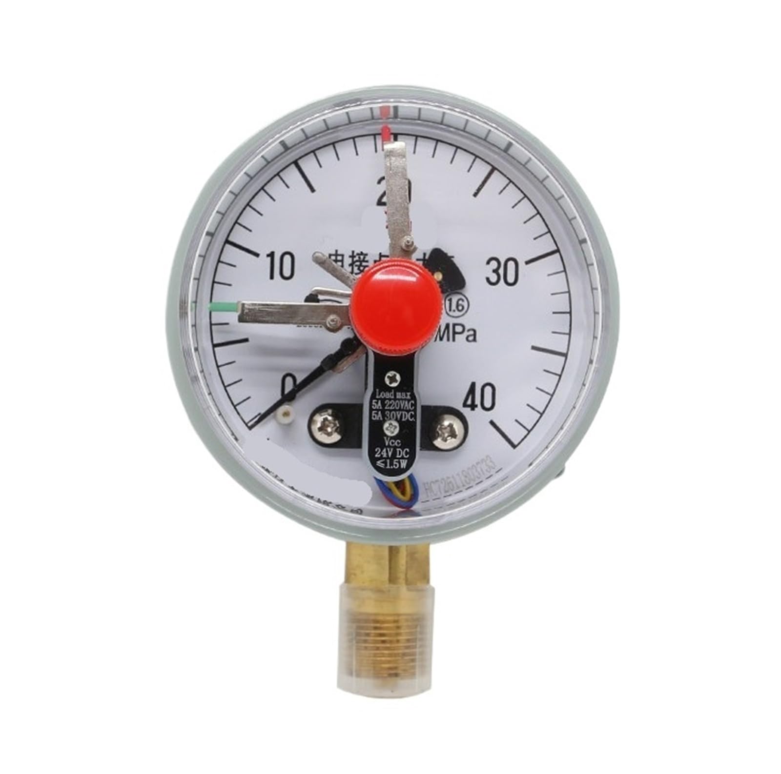 YXCJ-150 magnetyczny manometr ze stykiem przekaźnika, ciśnieniomierz wody, poziom dokładności 1,6 (0-4 mpa (40 kg))