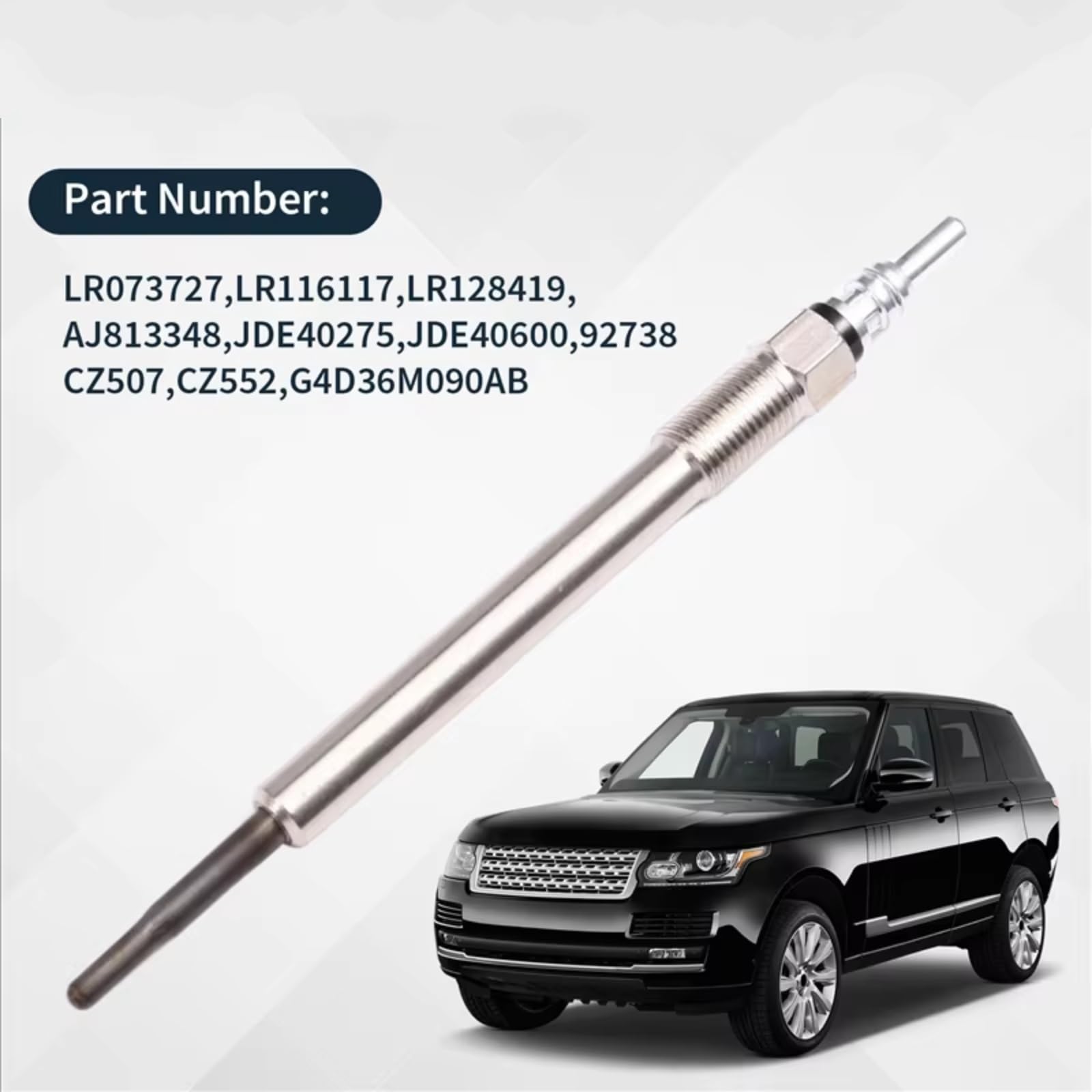 Bujías incandescentes para Range Rover Velar 2016 2017 2018 2019 2020 2021. Fácil instalación. Juego de 4 bujías incandescentes Lr073727.