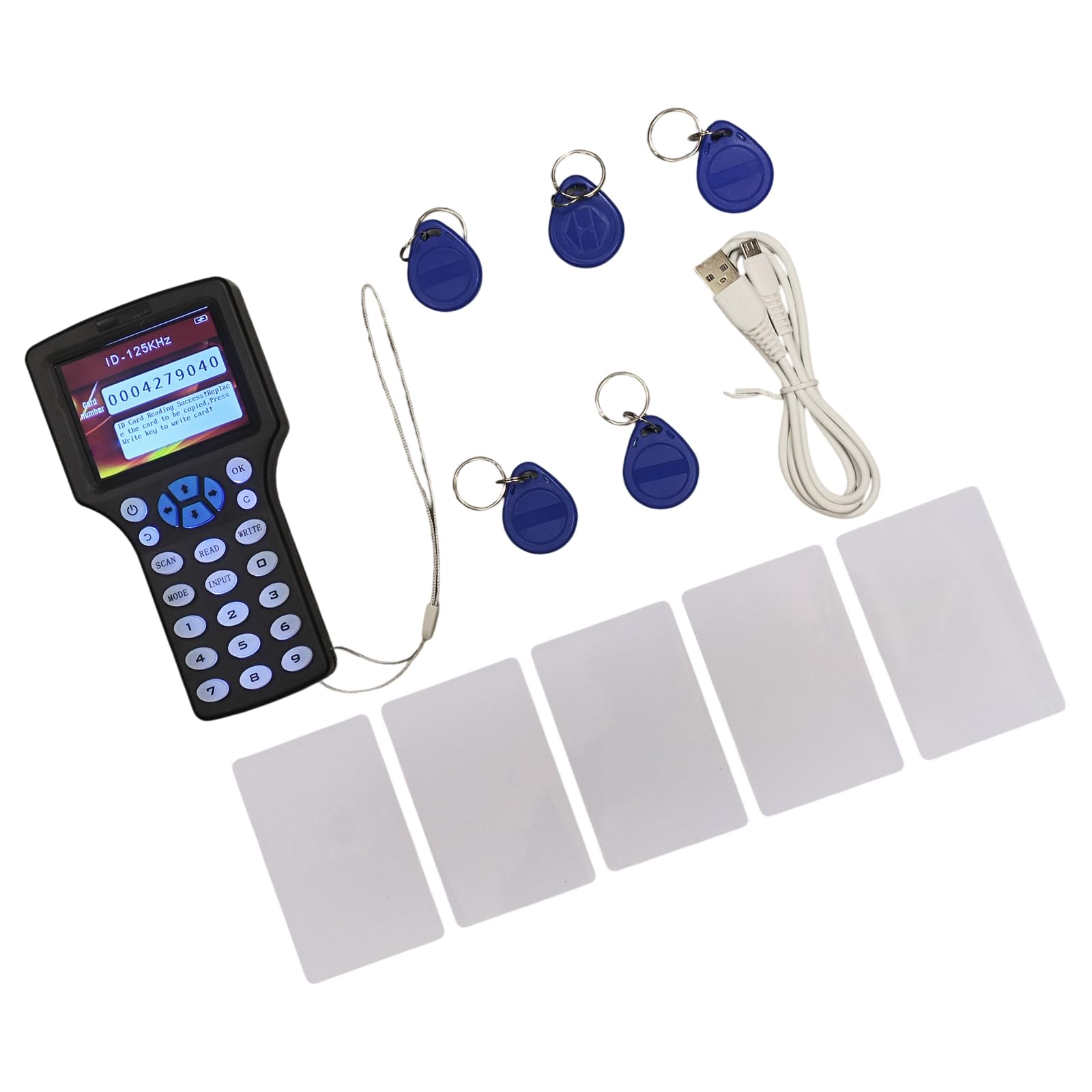 Smart Cloner con scansione automatica della frequenza per controllo accessi include tag portachiavi Scanner per schede avanzato con rilevamento automatico della frequenza