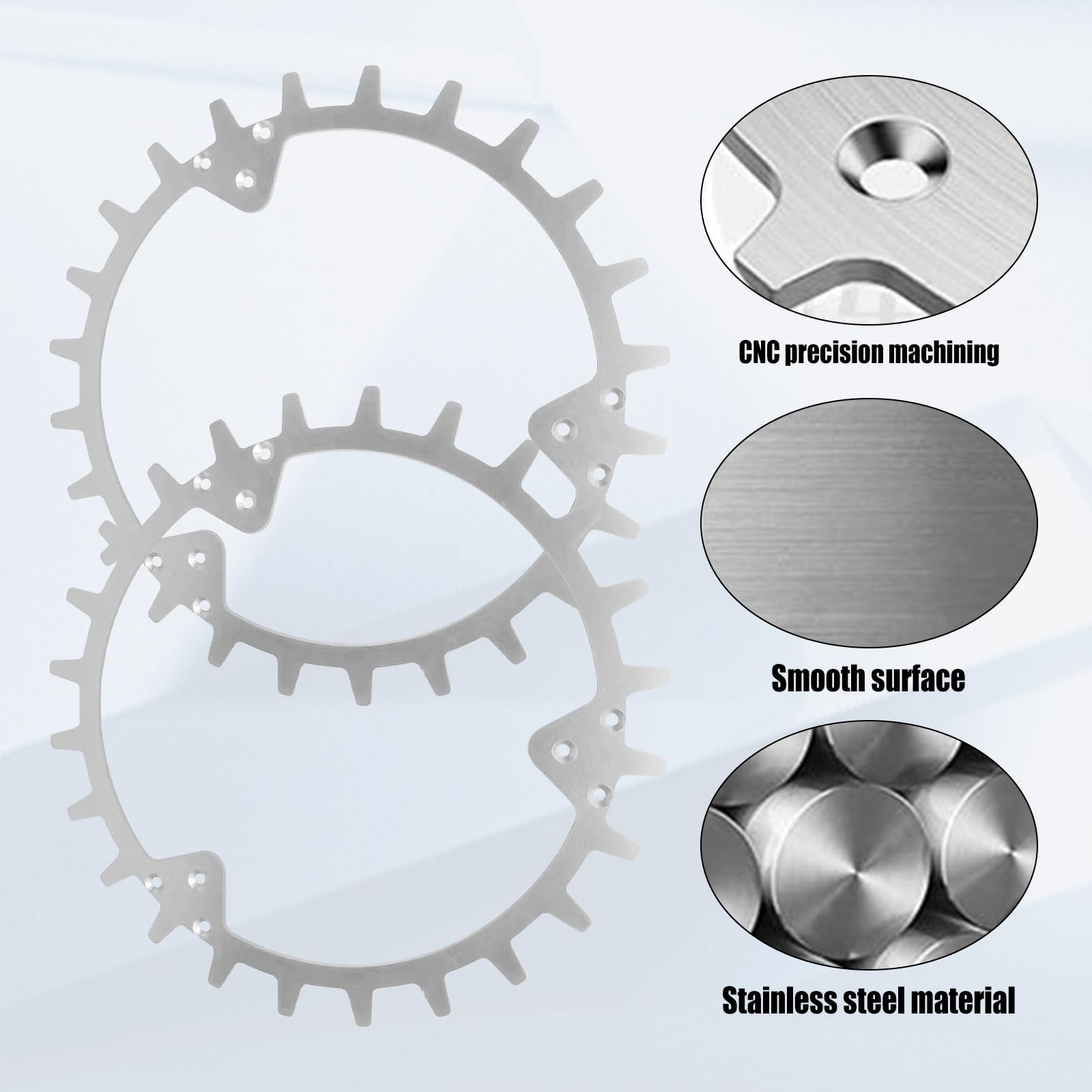 Picos de acero inoxidable de 252 mm compatibles con Automower 330, picos de cortacésped robot con 18 tornillos de acero inoxidable para automower 420, mejora de tracción para cortacésped robótico