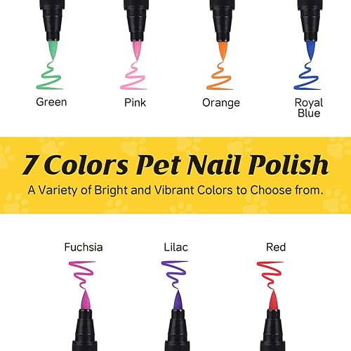 Miniatura 12 de Bolígrafos de esmalte de uñas para perros de secado rápido, juego de 12 colores seguros para uñas bonitas, regalos ideales para perros, gatos, uñas