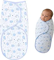 Cueiro Bebe Swaddle Menino e Menina Recém Nascido Tecido Algodão Flanelado para o Bebê Unissex Bebês (Azul)